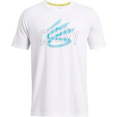 Clothing Under Armour Men's Curry Champ Mindset T-Shirt White Sky Blue