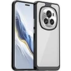 Qinouk Fodral för Honor Magic 6 Pro Pro, [Anti-rep] HD Clear PC Skyddsfodral Case Mjuk TPU Ram, Ultratunt Fodral för Honor Magic 6 Pro Pro-Ljusblå