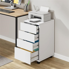 No 4-Drawer Filing with Wheels Storage Cabinet