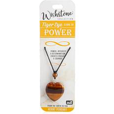 Leather Necklaces LatestBuy Wishstone Collection Tiger Eye Heart Pendant