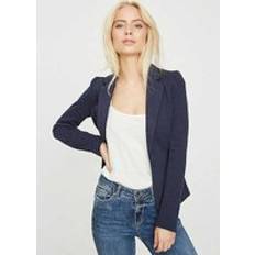 Recycled Materials Blazers Vero Moda One-Button Blazer Dark Blue