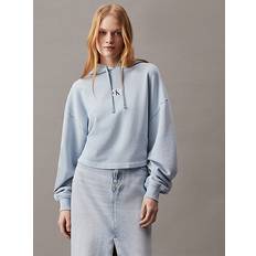 Calvin Klein Jumpers Calvin Klein Cropped Hoodie aus gewaschener Baumwolle