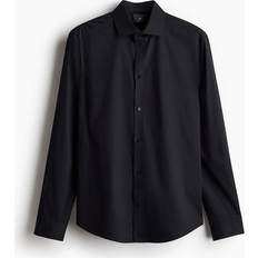 Black Shirts H&M & Slim Fit Stretch Shirt Black