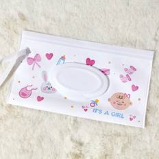 Shein 1pc Portable Wet Wipes Bag Baby Wet Wipes Packaging Bag With Self-sealed Cover, Hand & Mouth Tissue Dispenser Storage Box