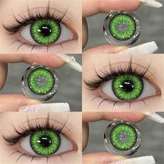 Kontaktlinser Shein Eyeshare 1 Pair Red Color Lens Cosplay