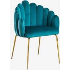 Sklum Velvet Markina Sea Blue Kitchen Chair 85.5cm