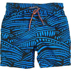 Appaman Mid Length Toddler Swim Trunks, Surf Waves Multicolor, 14Y Maisonette