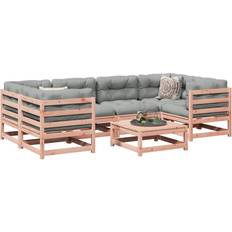 Garden & Outdoor Furniture vidaXL 7 Piece Garden Sofa with Cushions Outdoor Lounge Set