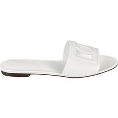 Dolce & Gabbana Slippers & Sandals Dolce & Gabbana Logo Sliders With Logo White