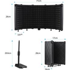 Studioutrustning Tomtop Jms Foldable Microphone Isolation Shield 5-Panel
