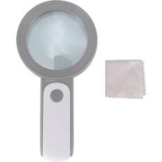 Tlily Magnifier with 18 Led Light -30X Hand Magnifier Reading Magnifier,High & Lightweight Magnifier with Light, Gray