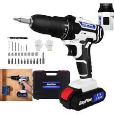 1 Battery Electric Drill Set Cordless Screwdriver 21V 45N.m 25 1 Torques Setting with Carry Case 26pcs Accessories