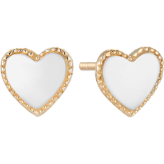 Støvring Design Heart Earrings - Gold/Pearls