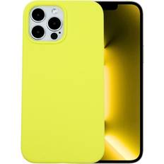 Mobile Phone Covers Goodscious Premium Silicone Case for iPhone 13 Pro Max 6.7 inch Slim & Lightweight w/ Durable Protective Cover Anti-Slip & Compatible with Wireless Charging Tailored Fit Protection Flourescent Yellow