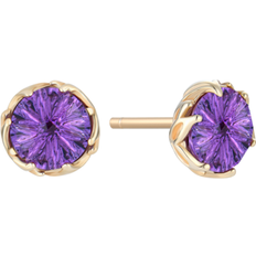 Støvring Design Ear Studs - Gold/Amethyst