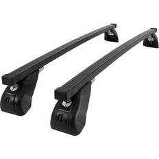Modula Black Steel Car Roof Bars Fixed Point Roof Bars