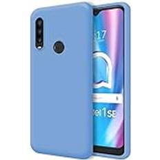 TuMundoSmartphone Tumundosmartphone Hülle Silikon Liquid Ultra Weich für Alcatel 1SE 2020 Farbe Blau