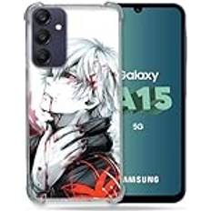 Cokitec Schutzhülle für Samsung Galaxy A15 4G 5G, Manga Tokyo Ghoul Kaneki, Weiß