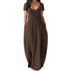 Shein Lune Short Sleeve Dress With Hidden Pocket