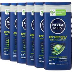 Nivea Men Bath & Shower Products Nivea Men Energy 2-in-1 Shower Gel Pack of 6 8.5fl oz