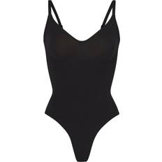 Seamless Sculpt Thong Bodysuit - Black