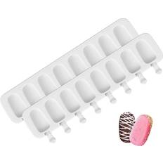 White Popsicle Molds LimbO 8 Cavities Silicone Ice Cream Lolly Popsicle Mold