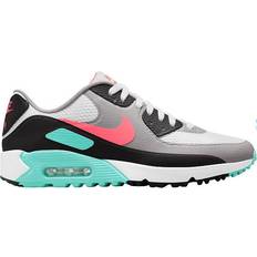 Women Golf Shoes NIKE Air Max 90 G - White/Black/Aurora Green/Hot Punch