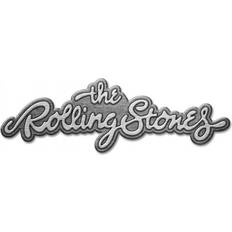 Silver Brooches Rolling Stones Die Cast Logo Badge - Silver