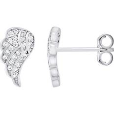 Niño Pendientes Lea & Arthur Angel Wings - Silver/Transparent