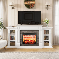 Symple Stuff Aalieyah Electric Fireplace 36.2 H x 70 W x 13.6 D in s- Multi Color