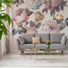 Dunelm Floral Mural Pink Wall Decor