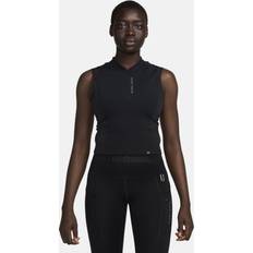 High Collar Tank Tops Nike Trail Women's Dri-FIT 1/4-Zip Running Tank Top Black Polyester UK 16–18