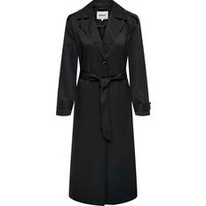 Line Long Trenchcoat - Black