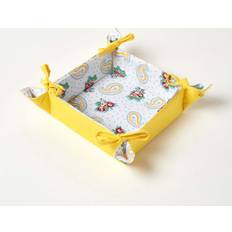 Yellow Baskets Homescapes Paisley Reversible Bread Basket