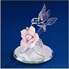 Glass Figurines Goldia Hummingbird & Rose Glass Figurine