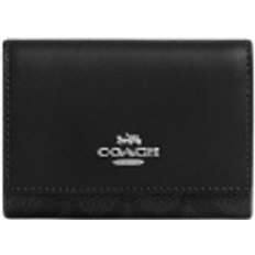 Wallets & Key Holders Coach Micro Wallet in Signature Canvas - Silver/Graphite/Black