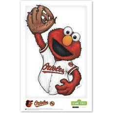 Posters S. Preston Art & Designs Elmo Baltimore Orioles 17" Sesame Street Print Poster