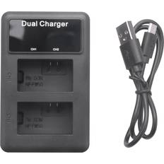 Jojomino Lcd Dual Usb Battery Charger For Fw50 Np Fw50 Np-Fw50