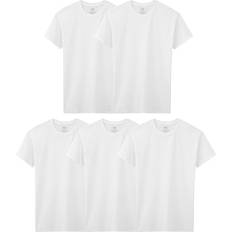 L T-shirts Children's Clothing Fruit of the Loom Boy's Crew Neck T-shirt 5-pack - White (5P535B)