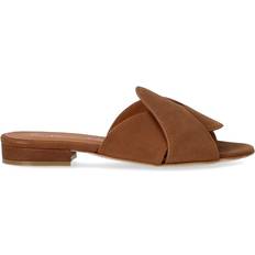 Dame - Nubuck Badesandaler Via Roma 15 Nubuck Læder Slide Sandal - Beige