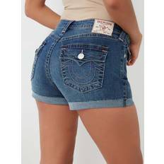 True Religion Women Shorts True Religion Women's Jennie Rolled Denim Short Persian Gulf