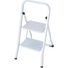 Step Stools Aamen Steel Folding 2 Steps Ladder Step Stool with Handgrip Anti-slip