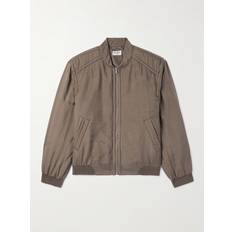 Brun - Quiltede jakker Saint Laurent Teddy Satin-Twill Bomber Jacket Men Brown IT