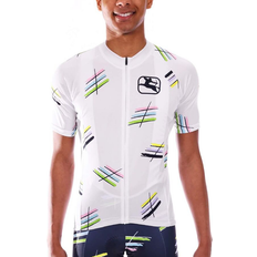 Cycling Tops Giordana Men's Moda Vero Pro Short Sleeve Jersey - White/Blue/Pink/Green