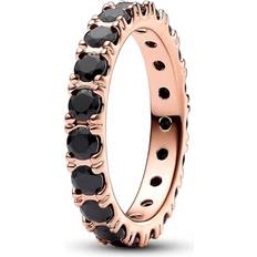 Pandora Sparkling Row Eternity Ring - Rose Gold/Black