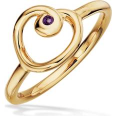 Scrouples Hjerte Karat Guld Ring med Ametyst 714075