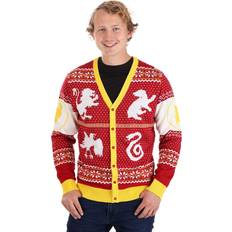 BioWorld Harry Potter Hogwarts Ugly Christmas Cardigan - Red/White