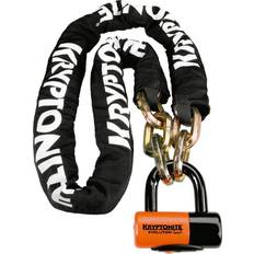 Bike Locks on sale Kryptonite New York 1217 With Evolution Disc Mm Chain Lock Orange,Black x 1700 mm