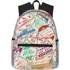 Waterproof School Bags Coaee Coaee Passport Stamp Light Casual Backpack Daily use backpack Backpack for College Suitable for Men and Women