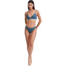 Stripes Bikinis Gottex Stripe Print Triangle Bikini Bra Swim Top